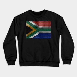 South Africa Flag Traditional BeadWork Effect Crewneck Sweatshirt